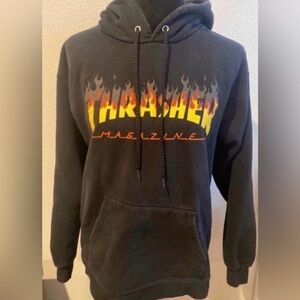 Thrasher Black Hoodie for Men (Size S)